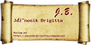 Jánosik Brigitta névjegykártya